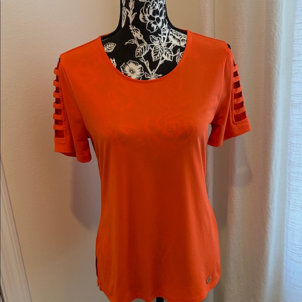 Michael Kors Orange Short Sleeve Top